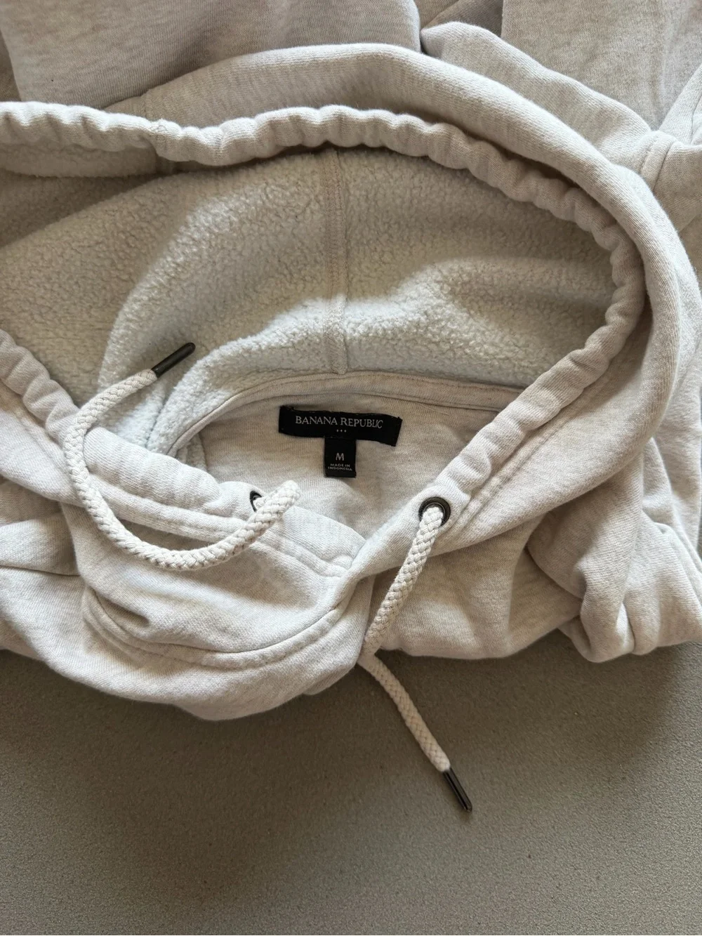Banana Republic Cream Logo Hoodie